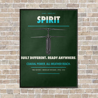 Thumbnail for Ascent AeroSystems Spirit vertical canvas print - framed - dark green background