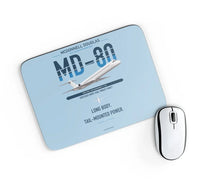 Thumbnail for McDonnell Douglas MD-80 design on light blue rectangle mouse pad