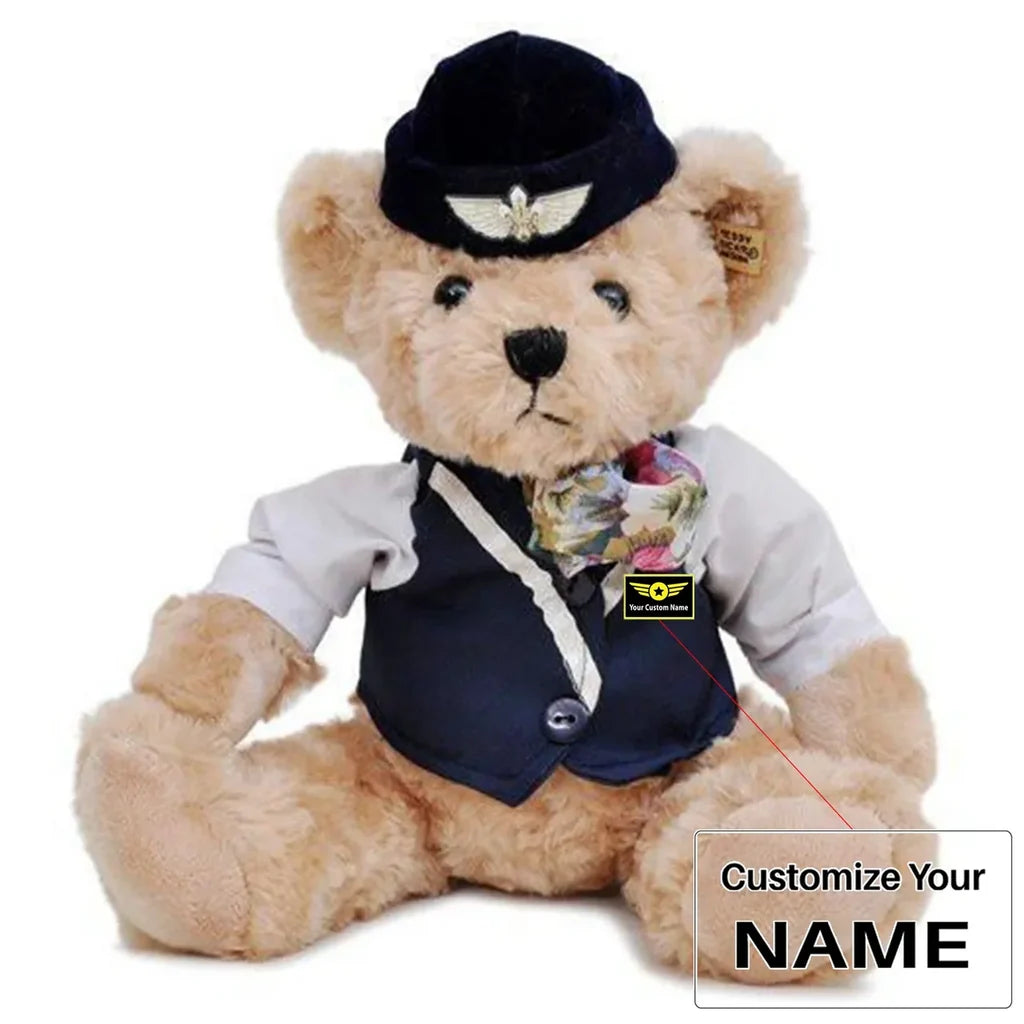 Teddy Bear & Cabin Crew & Captain Pilot & Dolls aviation pilot essential in premium aviation-grade build.