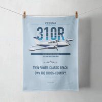 Thumbnail for Cessna 310R design on light blue towel