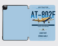 Thumbnail for Air Tractor AT-802F design on light blue ipad tablet case