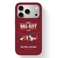 Thumbnail for Sikorsky MH-60T Jayhawk design on dark red magsafe iphone case, for iPhone 17 Pro