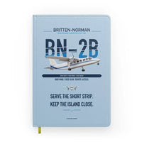 Thumbnail for Britten-Norman BN-2B-26 Islander design on light blue notebook