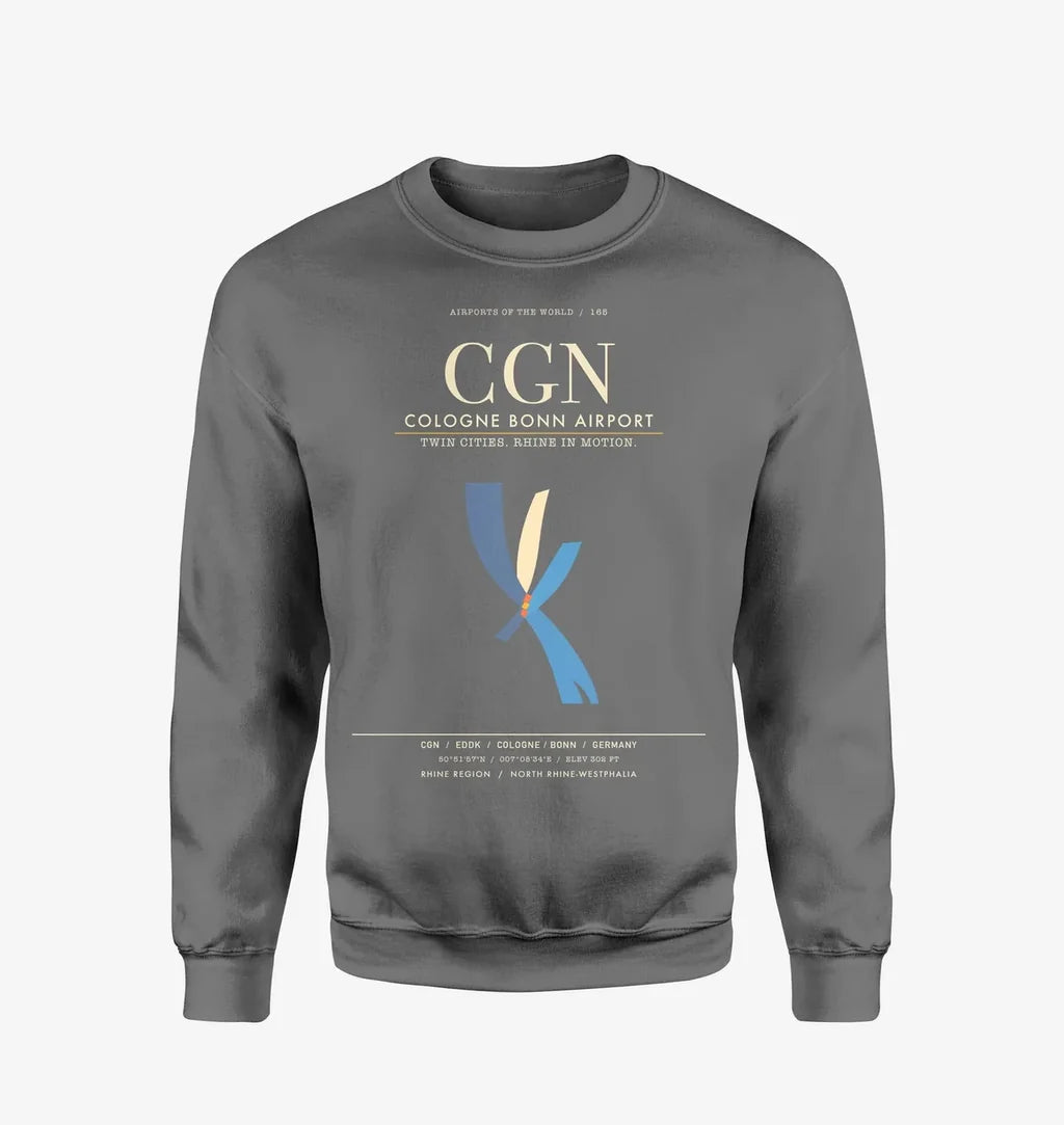 Cologne Bonn Airport CGN Sweatshirt - Gray