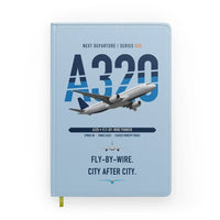 Thumbnail for Airbus A320 design on light blue notebook