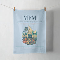 Thumbnail for Maputo International Airport (MPM) design on light blue towel