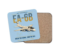 Thumbnail for EA-6B Prowler design on light blue 1 piece coaster