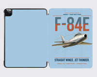 Thumbnail for F-84E Thunderjet design on light blue ipad tablet case
