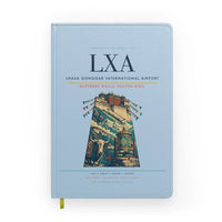 Thumbnail for Lhasa Gonggar International Airport (LXA) design on light blue notebook