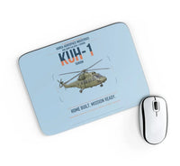 Thumbnail for Korea Aerospace Industries KUH-1 Surion design on light blue rectangle mouse pad