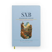 Thumbnail for Strasbourg Airport (SXB) design on light blue notebook