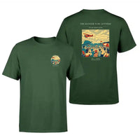 Thumbnail for VINTAGE G4472 - The Banner Tow Letters - Double-Side T-Shirt design on darkgreen double side t shirt