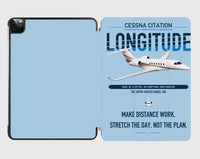 Thumbnail for Cessna Citation Longitude design on light blue ipad tablet case
