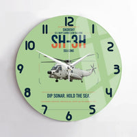 Thumbnail for Sikorsky SH-3H Sea King design on light green no frame wall clock