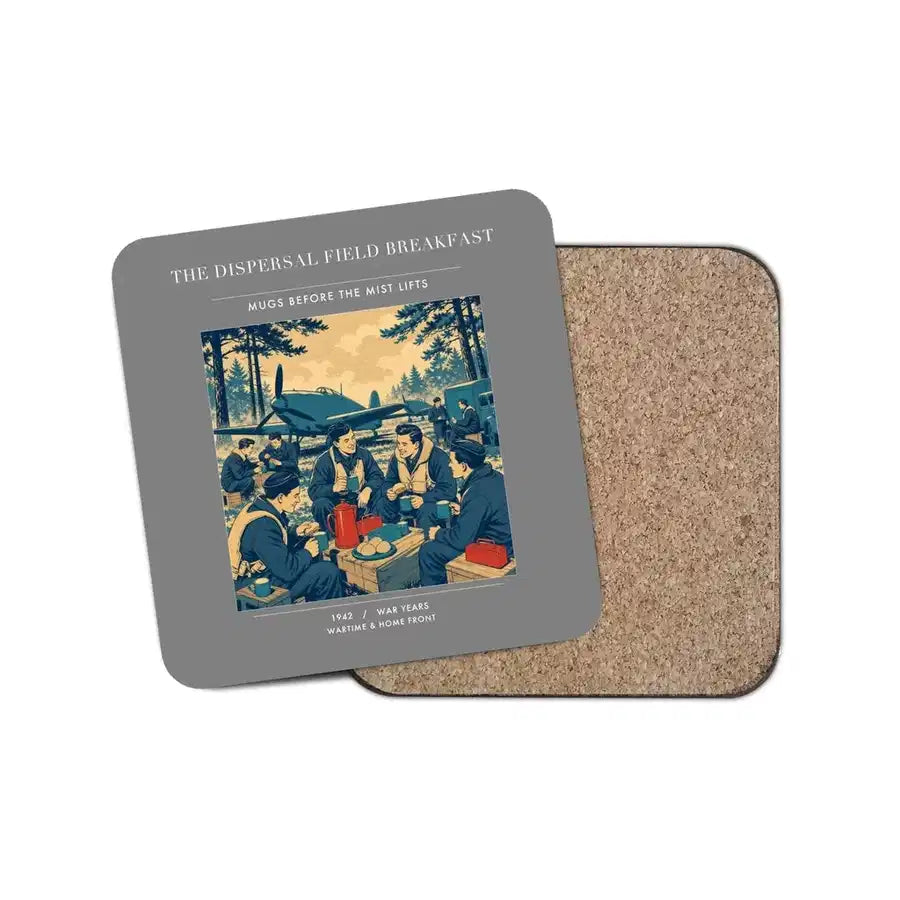 The Dispersal Field Breakfast - Designed Coasters design on gray 1-piece