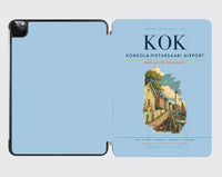 Thumbnail for Kokkola-Pietarsaari Airport (KOK) design on light blue ipad tablet case