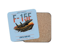 Thumbnail for F-15E Strike Eagle design on light blue 1 piece coaster
