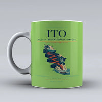 Thumbnail for Hilo International Airport (ITO) airport code design on light green ceramic mug