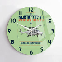 Thumbnail for HAL ALH Dhruv Mk III design on light green no frame wall clock