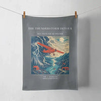 Thumbnail for VINTAGE G4148 - The Thunderstorm Detour - Designed Towels design on gray