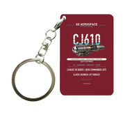 Thumbnail for CJ610 Key Chain design on dark red key chain