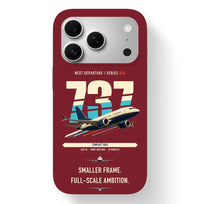 Thumbnail for Boeing 737 MAX 7 design on dark red magsafe iphone case