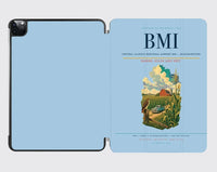 Thumbnail for Central Illinois Regional Airport (BMI) design on light blue ipad tablet case