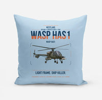 Thumbnail for Westland Wasp HAS1 design on light blue pillow