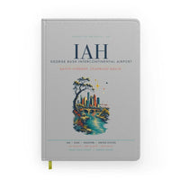 Thumbnail for Houston George Bush Intercontinental Airport (IAH) design on light gray notebook
