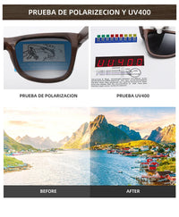 Thumbnail for Retro Polarized Wooden Frame Sunglasses - view 7