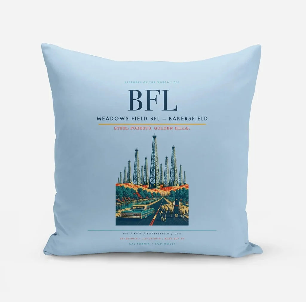 Meadows Field (BFL) design on light blue pillow
