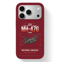 Thumbnail for Boeing MH-47G Chinook design on dark red magsafe iphone case, for iPhone 17 Pro