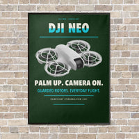 Thumbnail for DJI Neo vertical canvas print - framed - dark green background
