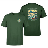Thumbnail for VINTAGE G4153 - The Glacier Mail Run - Double-Side T-Shirt design on darkgreen double side t shirt