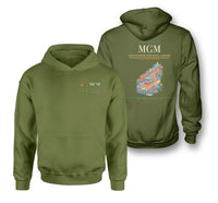 Thumbnail for Montgomery Regional Airport (MGM) design on green army double-side hoodie