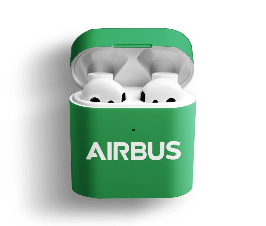Airbus & Text AirPods plastic case - Green