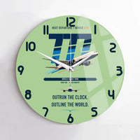 Thumbnail for Boeing 777-200LR design on light green no frame wall clock