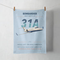 Thumbnail for Bombardier Learjet 31A design on light blue towel