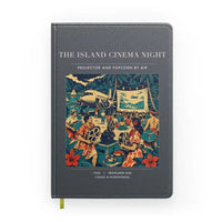 Thumbnail for VINTAGE G4442 - The Island Cinema Night - Designed Notebooks design on gray
