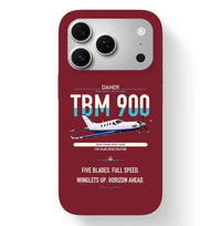 Thumbnail for Daher TBM 900 design on dark red magsafe iphone case, for iPhone 17 Pro