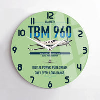 Thumbnail for Daher TBM 960 design on light green no frame wall clock