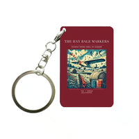 Thumbnail for VINTAGE G4387 - The Hay Bale Markers - Designed Key Chain design on darkred