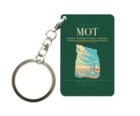 Thumbnail for Minot International Airport (MOT) design on dark green key chain