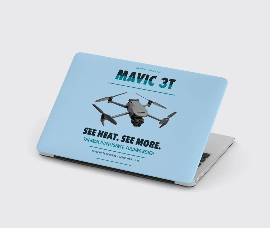 DJI Mavic 3 Thermal design on light blue MacBook case