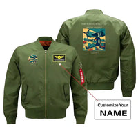 Thumbnail for VINTAGE G4267 - The Wheel Well Nap - Bomber Jacket design on green+name