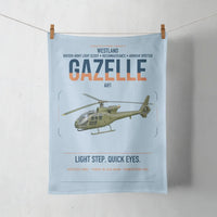 Thumbnail for Westland Gazelle AH1 design on light blue towel