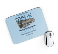 Thumbnail for CFM56-5C design on light blue rectangle mouse pad