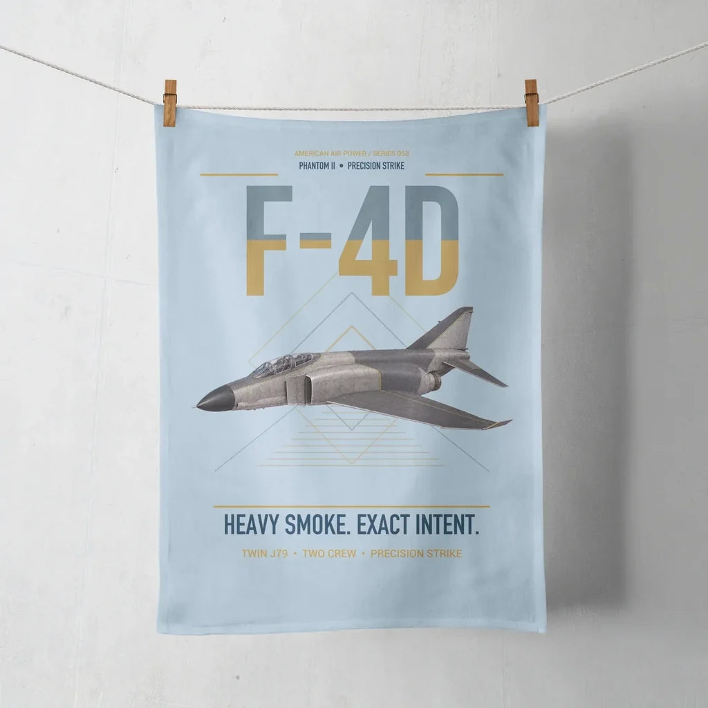F-4D Phantom II design on light blue towel