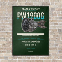 Thumbnail for PW1900G vertical canvas print - framed - dark green background