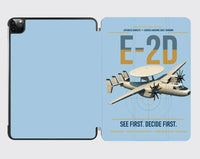 Thumbnail for E-2D Advanced Hawkeye design on light blue ipad tablet case